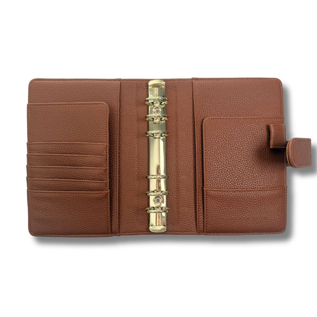 A6 Brown Pebble Binder - Mocha
