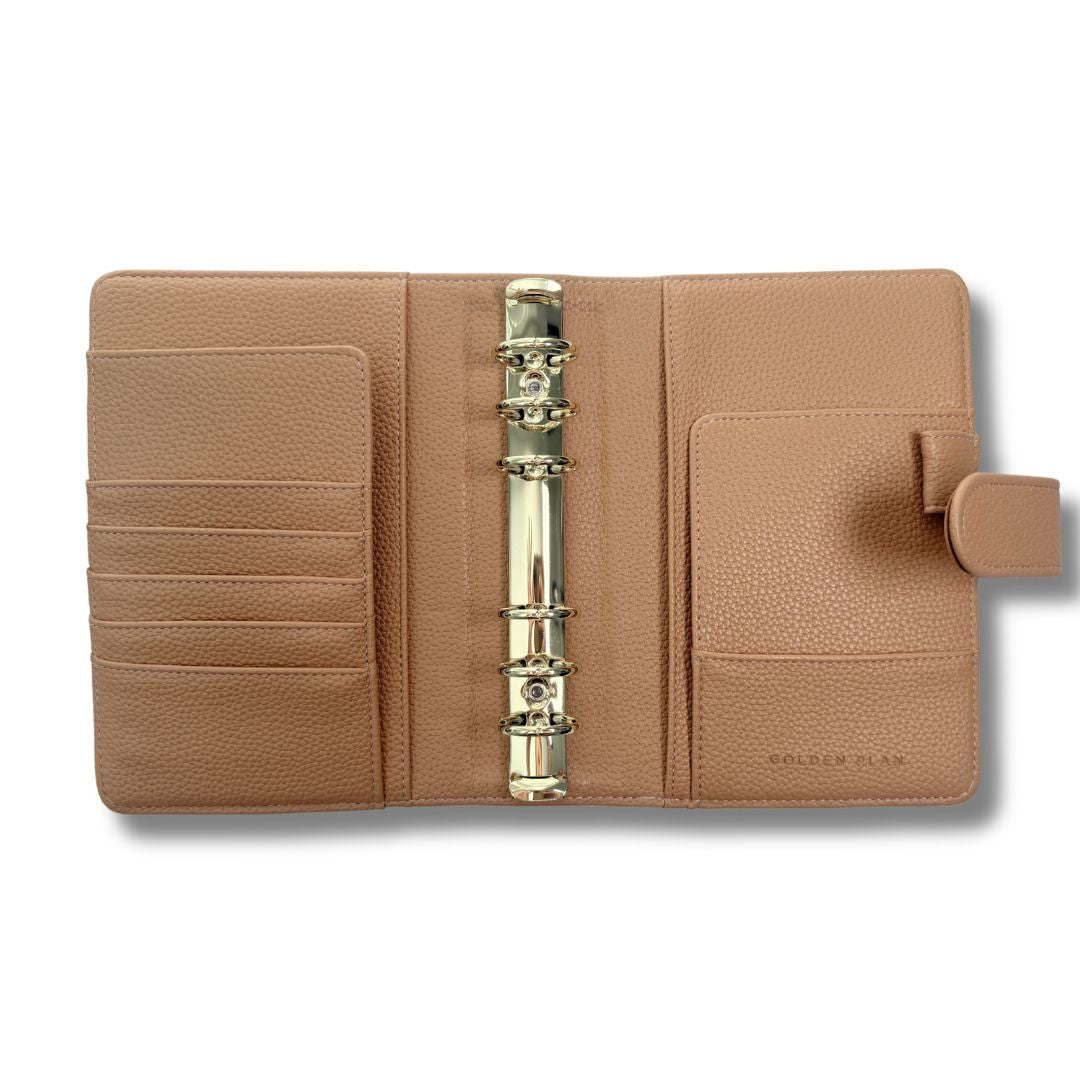A6 Light Brown Pebble Binder - Chai