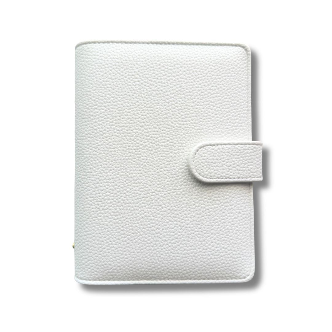 A6 White Pebble Binder - Milk
