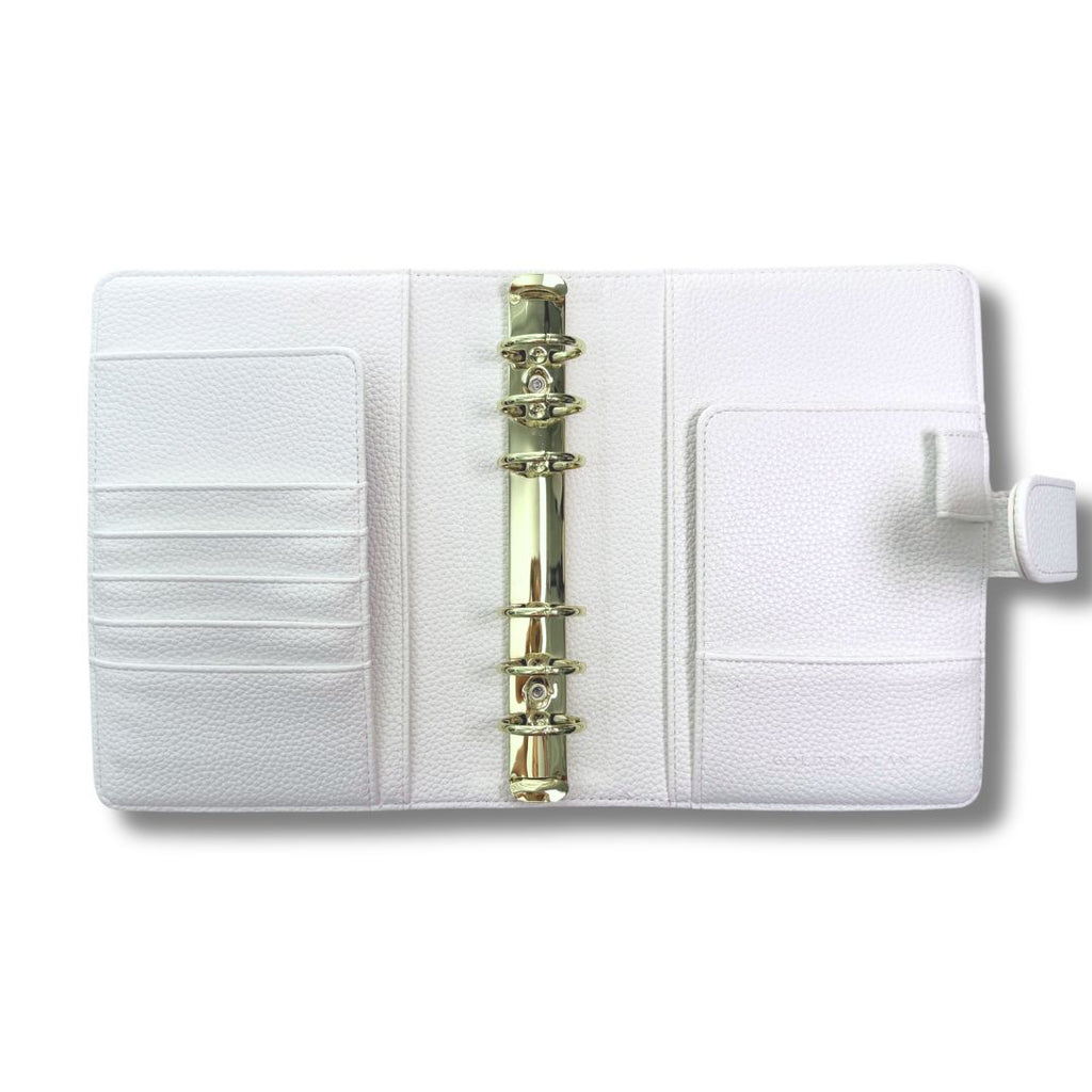 A6 White Pebble Binder - Milk