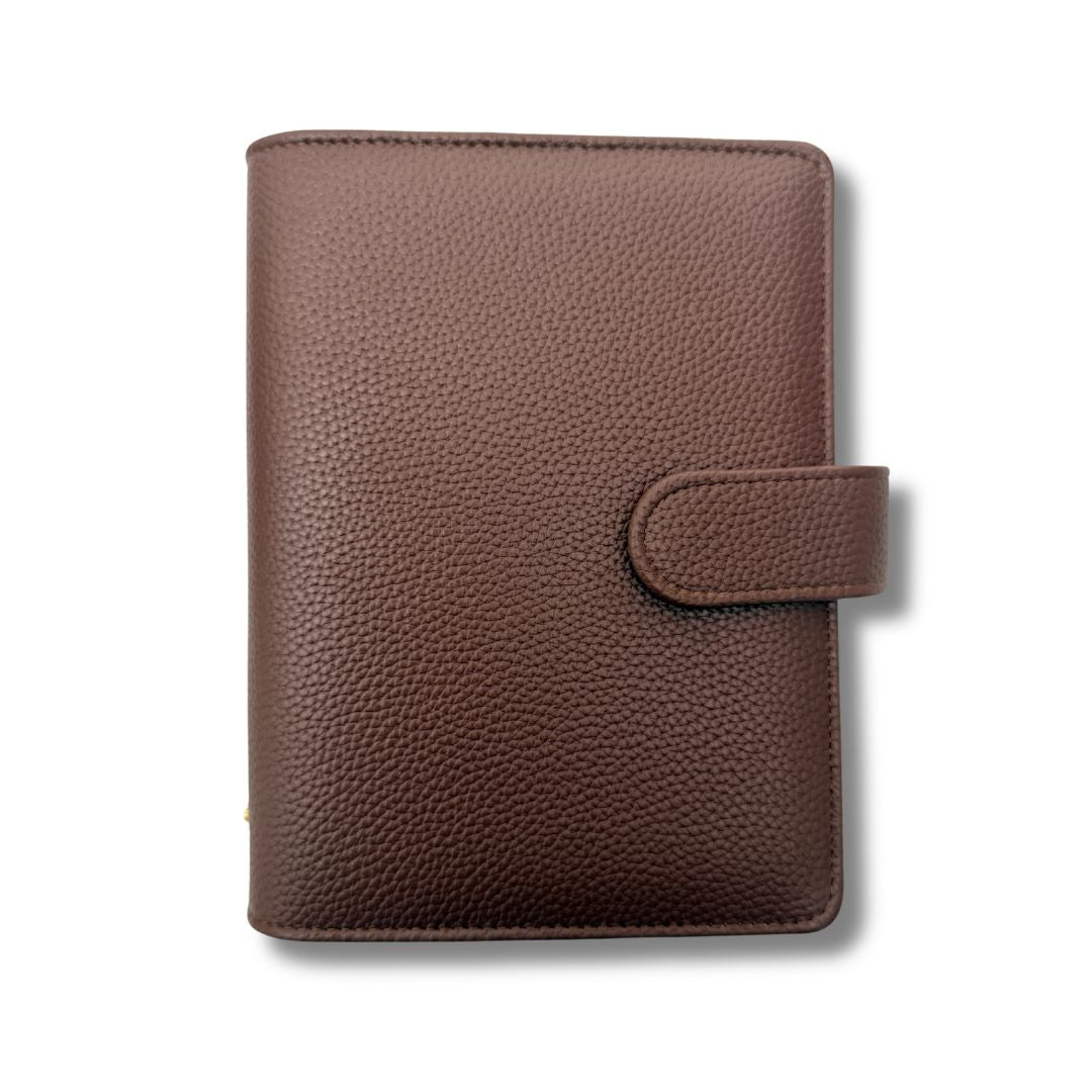 A6 Dark Brown Pebble Binder - Espresso