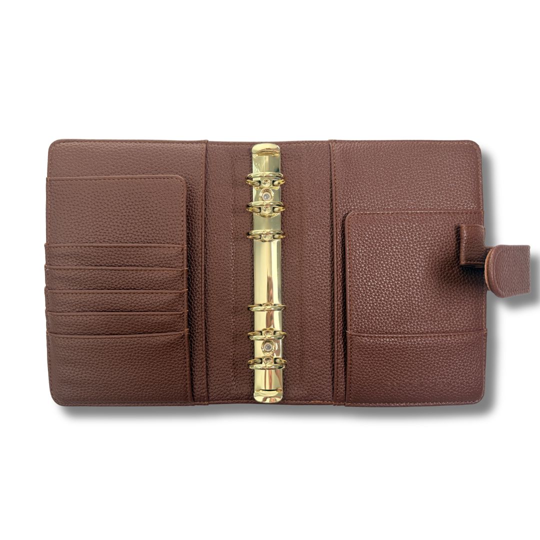 A6 Dark Brown Pebble Binder - Espresso