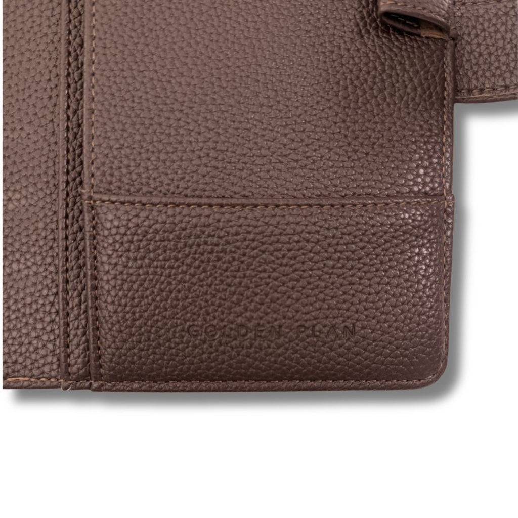 A6 Dark Brown Pebble Binder - Espresso