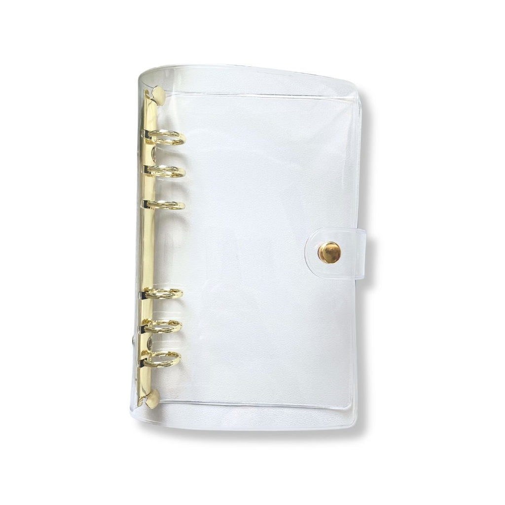 A6 Clear Binder With Gold Rings