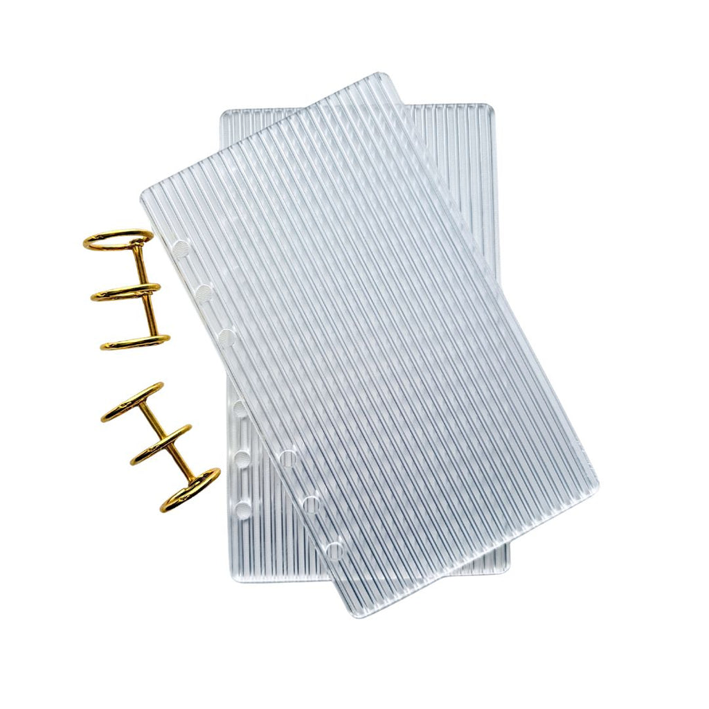 A6 Fluted Binder with Gold Rings