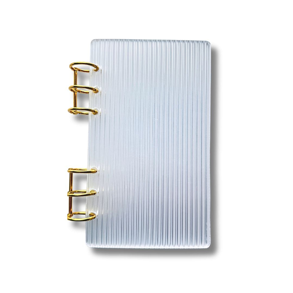 A6 Fluted Binder with Gold Rings