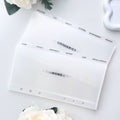 A6 Frosted Matte Cash Envelopes in Classic Font - Set of 12 Envelopes