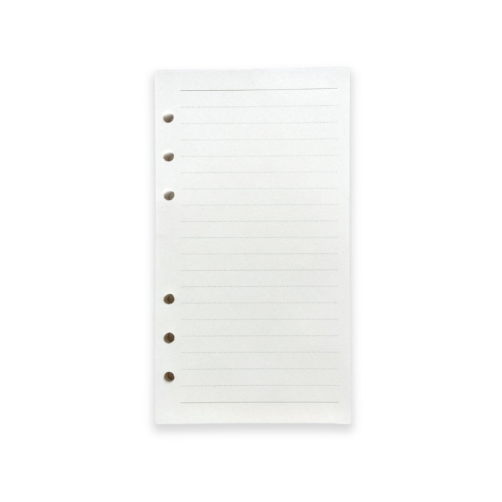 A6 Lined Paper Insert - 25 Sheets