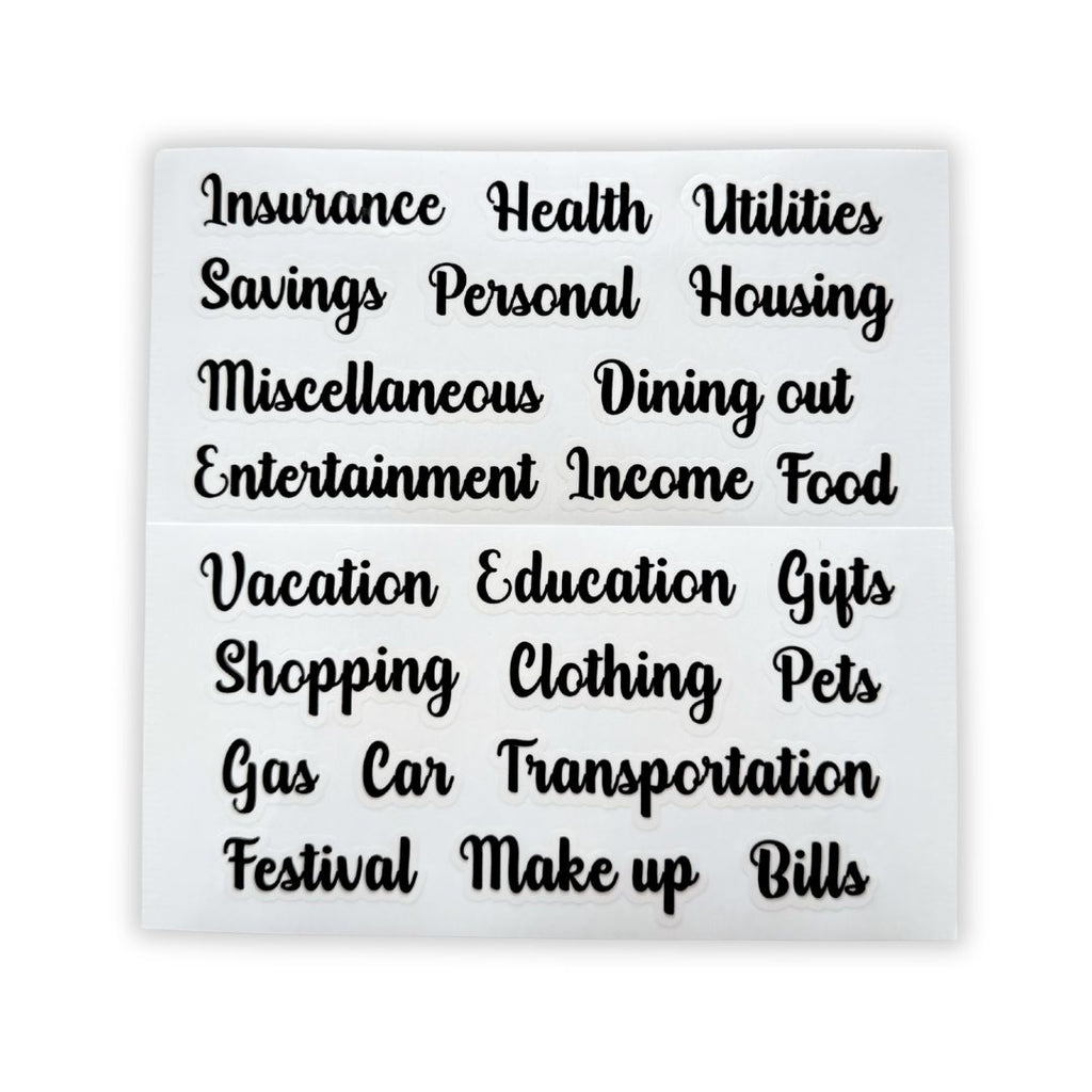 Clear Cursive Label Stickers