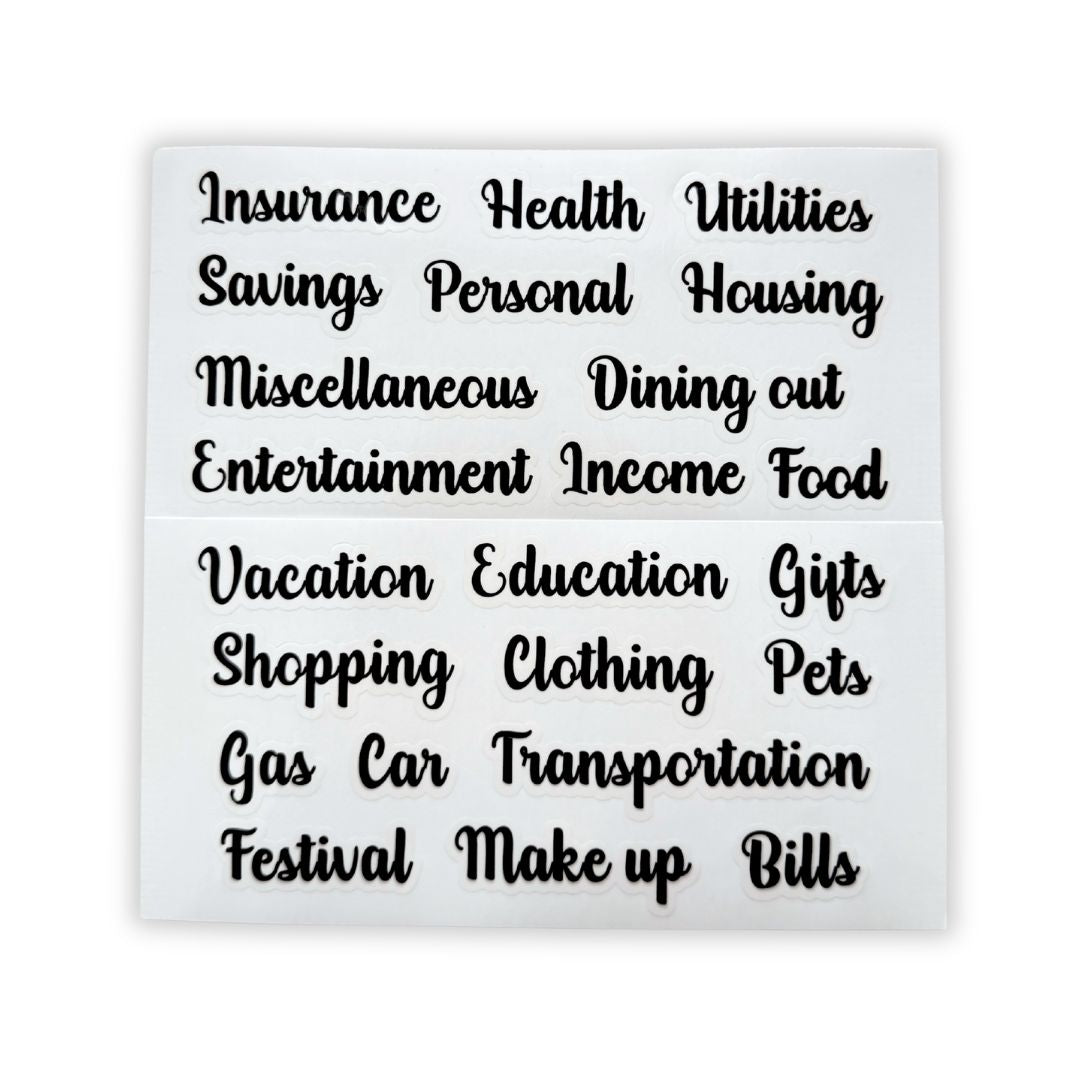 Clear Cursive Label Stickers